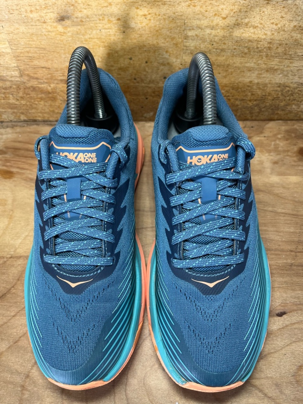 Hoka One One Torrent 2 Womens Size 6.5 Trail Running Shoes Real Teal Cantaloupe - Picture 3 of 11